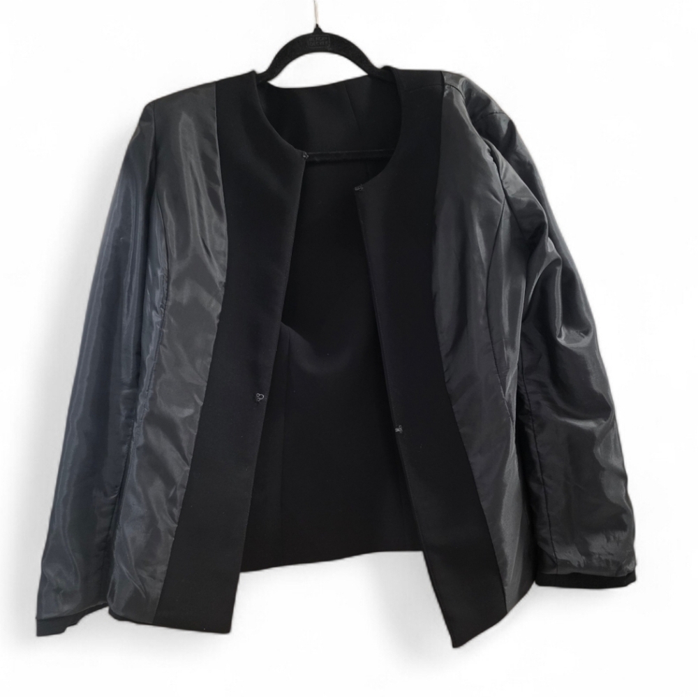 Tahari Luxe Black Blazer Jacket With Beads Size 12 - Picture 8 of 16